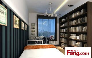 天津龍居花園歐美風情二居室裝修效果圖 86平米4萬裝修設計案例 天津房天下家居裝修網